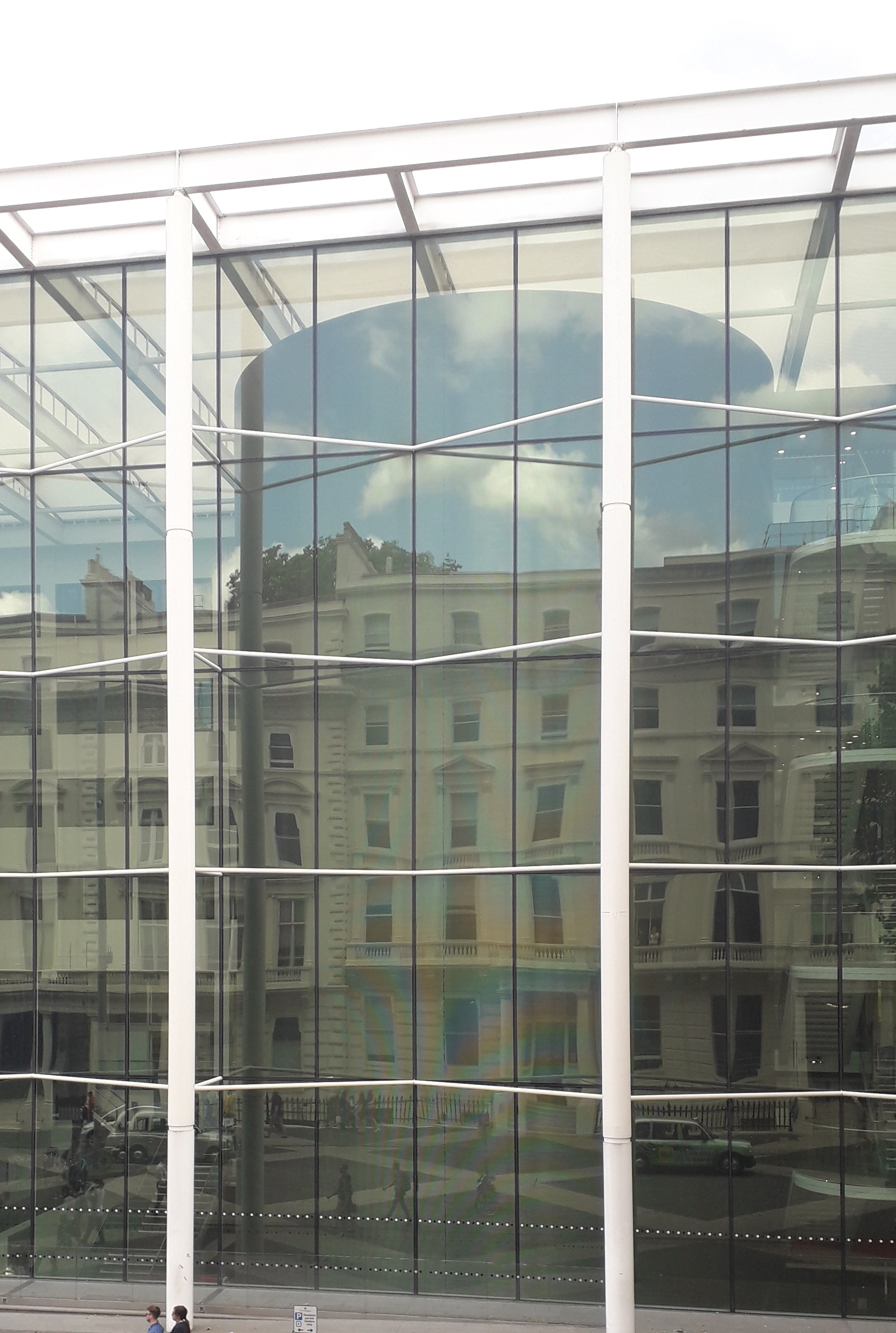 The Goethe Institut reflected in the windows of Imperial College over the road